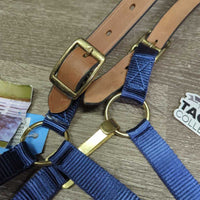 Nylon Breakaway Halter, Leather Crown, Spring Snap, Tag *new
