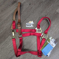 Nylon Breakaway Halter, Leather Crown, Spring Snap, Tag *new
