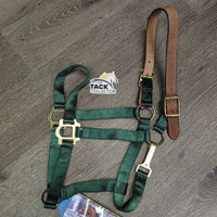 Nylon Breakaway Halter, Leather Crown, Spring Snap, Tag *new
