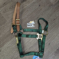 Nylon Breakaway Halter, Leather Crown, Spring Snap, Tag *new
