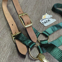 Nylon Breakaway Halter, Leather Crown, Spring Snap, Tag *new
