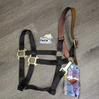 Nylon Breakaway Halter, Leather Crown, Spring Snap, Tag *new
