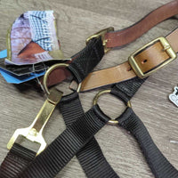 Nylon Breakaway Halter, Leather Crown, Spring Snap, Tag *new
