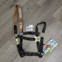 Nylon Breakaway Halter, Leather Crown, Spring Snap, Tag *new
