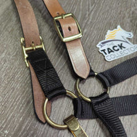 Nylon Breakaway Halter, Leather Crown, Spring Snap, Tag *new
