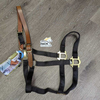Nylon Breakaway Halter, Leather Crown, Spring Snap, Tag *new
