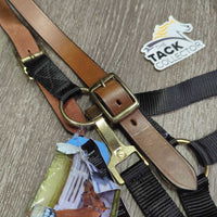 Nylon Breakaway Halter, Leather Crown, Spring Snap, Tag *new

