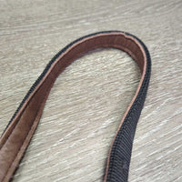 Thick Narrow Nylon Lather Lined Crown Halter, adj, snap, tag *new
