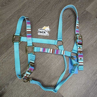 Nylon & Ribbon Halter, adj, snap, tag *new
