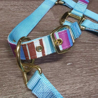 Nylon & Ribbon Halter, adj, snap, tag *new
