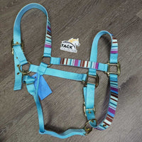 Nylon & Ribbon Halter, adj, snap, tag *new
