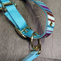 Nylon & Ribbon Halter, adj, snap, tag *new
