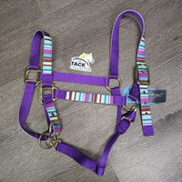 Nylon & Ribbon Halter, adj, snap, tag *new
