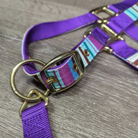 Nylon & Ribbon Halter, adj, snap, tag *new
