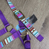 Nylon & Ribbon Halter, adj, snap, tag *new
