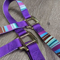 Nylon & Ribbon Halter, adj, snap, tag *new
