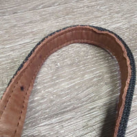 Thick Narrow Nylon Leather Lined Crown Halter, adj, snap, tag *new
