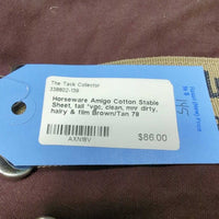 Cotton Stable Sheet, tail *vgc, clean, mnr dirty, hairy & film
