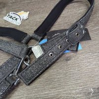 Thick Padded Glitter Halter, adj, snap, tag *new
