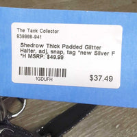 Thick Padded Glitter Halter, adj, snap, tag *new
