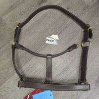 Leather Halter, adj, snap, tag

