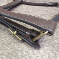 Leather Halter, adj, snap, tag
