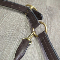 Leather Halter, adj, snap, tag
