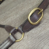 Leather Halter, adj, snap, tag
