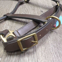 Leather Halter, adj, snap, tag
