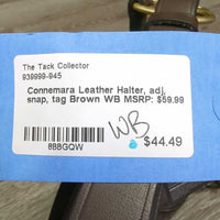 Leather Halter, adj, snap, tag
