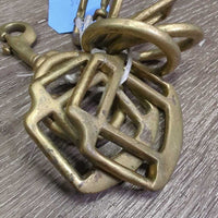 8 Piece Brass Halter Hardware *vgc/gc, clean, stains, dings, loose snap swivel
