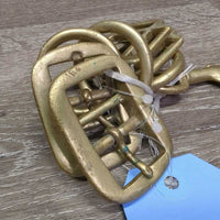 8 Piece Brass Halter Hardware *vgc/gc, clean, stains, dings, loose snap swivel
