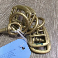8 Piece Brass Halter Hardware *vgc/gc, clean, stains, dings, loose snap swivel
