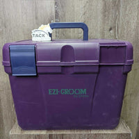 Hvy Plastic Grooming Box - Step Stool, tray, divider *vgc/gc, clean, mnr rubs, scrapes, scuffs & dusty, Missing Latch
