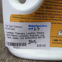 Leather, Fleece, and Fabric Laundry Solution Jug *new, older, full
