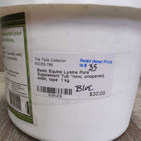 Lysine Pure Supplement Tub *new, unopened, older, tape
