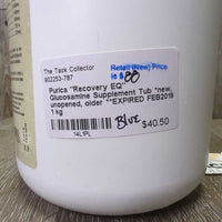 "Recovery EQ" Glucosamine Supplement Tub *new, unopened, older **EXPIRED FEB2019
