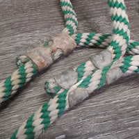 Vintage Thick Stiff Nylon Rope Halter *gc/fair, rusty, oxidized, rubs, frays
