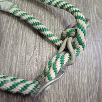 Vintage Thick Stiff Nylon Rope Halter *gc/fair, rusty, oxidized, rubs, frays
