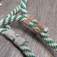 Vintage Thick Stiff Nylon Rope Halter *gc/fair, rusty, oxidized, rubs, frays
