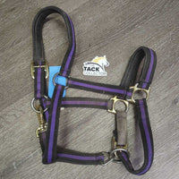 Nylon Web & Padded Neoprene Halter, adj, snap *gc, dirty, rubs, mnr frayed hole
