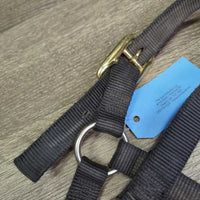 Thick Nylon Halter *gc, dirty, edge frays, rubs, stains, hairy, faded
