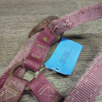 Thick Nylon Halter *gc/fair, stiff, dirty, faded, chips, dry, discolored, rusty, older
