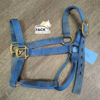 Thick Nylon Halter *gc, dirty, stains, rubs, frays, faded, older
