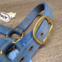 Thick Nylon Halter *gc, dirty, stains, rubs, frays, faded, older
