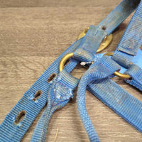 Thick Nylon Halter *gc, dirty, stains, rubs, frays, faded, older
