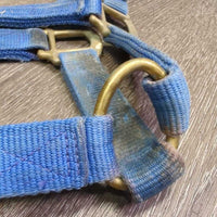 Thick Nylon Halter *gc, dirty, stains, rubs, frays, faded, older
