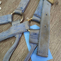 Thick Nylon Halter *gc, dirty, stains, rubs, frays, faded
