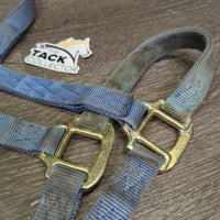 Thick Nylon Halter *gc, dirty, stains, rubs, frays, faded
