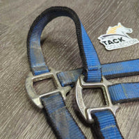 Thick Nylon Halter *gc, dirty, stains, rubs, frays, faded, older
